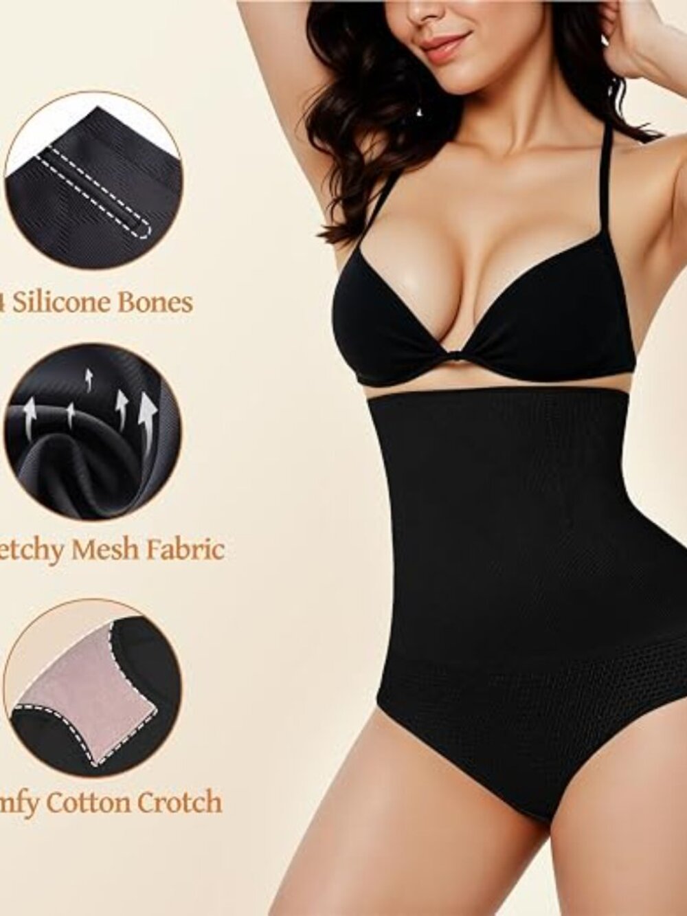 2 Pair Women's Tummy Control Shapewear High Waist Body Shaper Slimming Briefs-XL